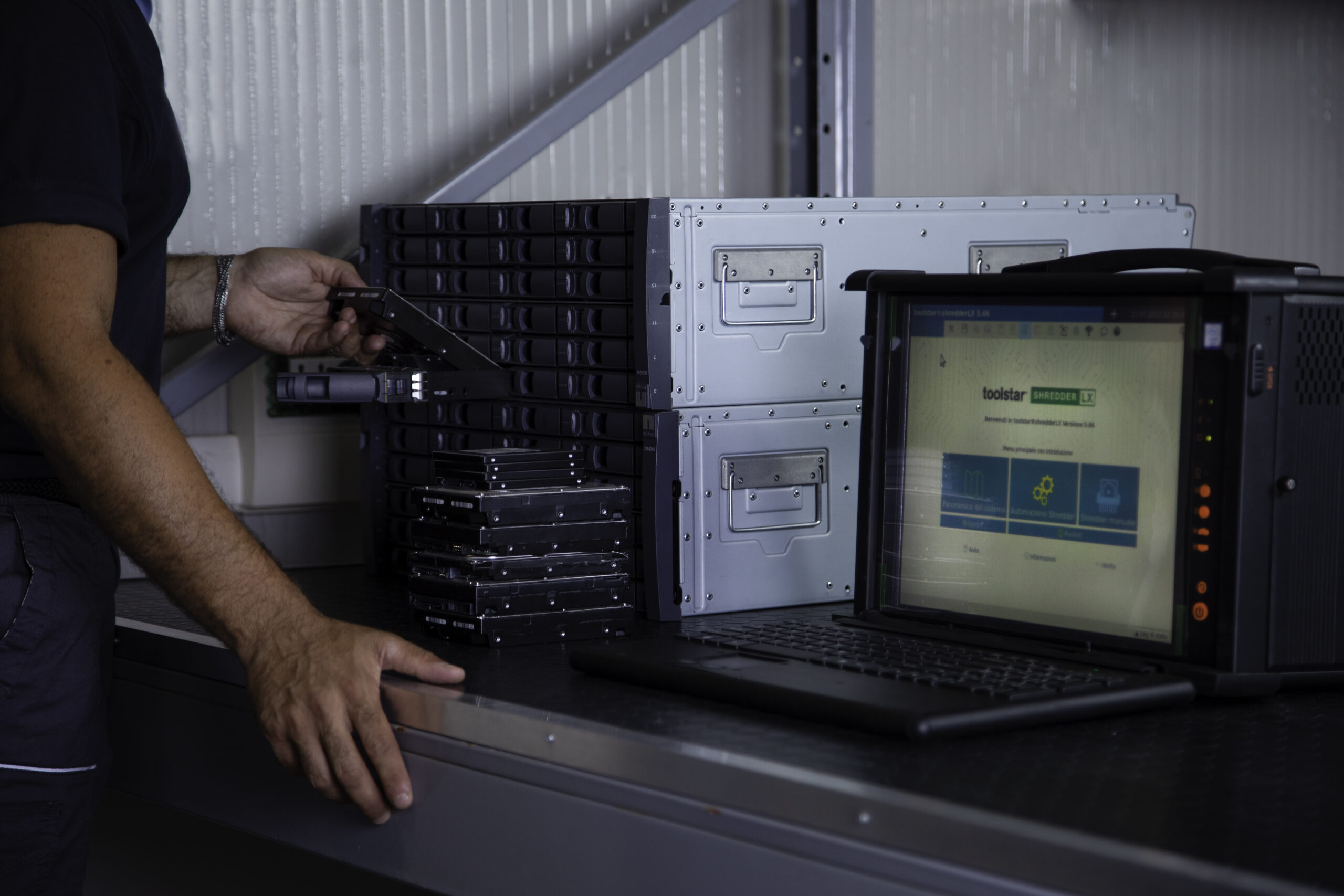 Datawipe - preparazione cancellazione HD in serie